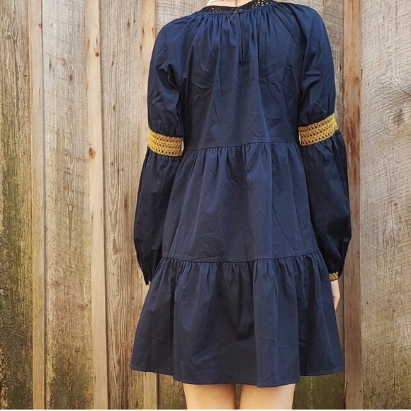 Elizabeth and James Tiered Boho Peasant Mini Dress - Picture 3 of 15